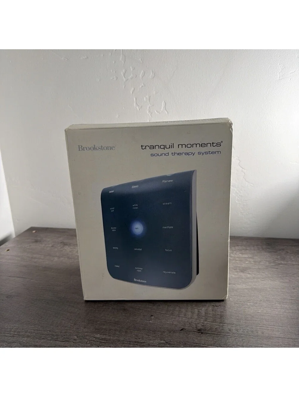 Brookstone Tranquil Moments Sleep Therapy System White Noise Machine 12 Sounds